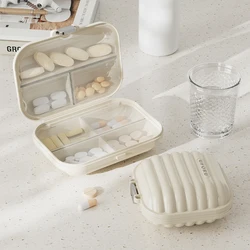 Portable Mini Pill Box, Outdoor Travel Pocket-sized Compartmentalized Pill Storage Box with Sealed Moisture-proof Design