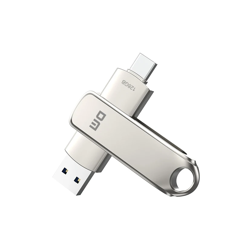 DM PD189 USB 3.2 Flash Drive, Dual USB-C & USB-A OTG Memory Stick 110MB/s for iPhone Mac PC