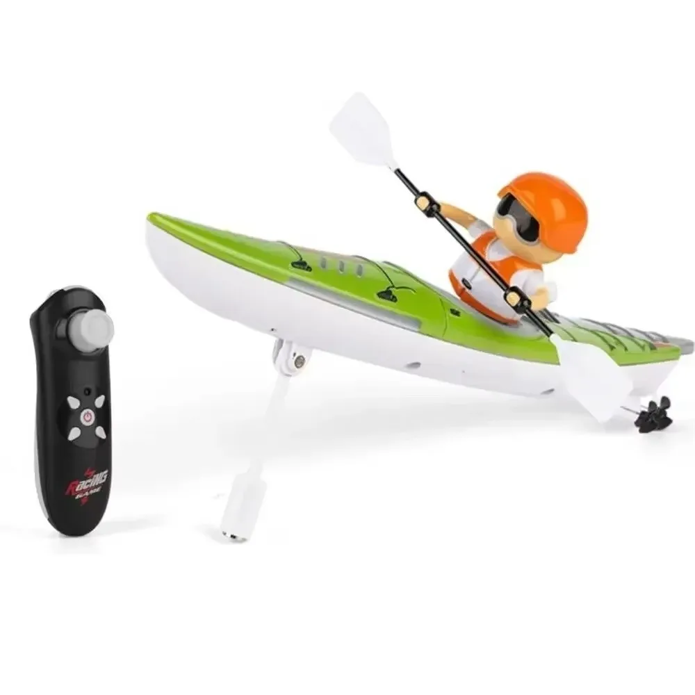 2.4G Remote Control RC Boat Light Rowing Paddling Speedboat Mini Size Rechargeable Battery Remote Control Boat