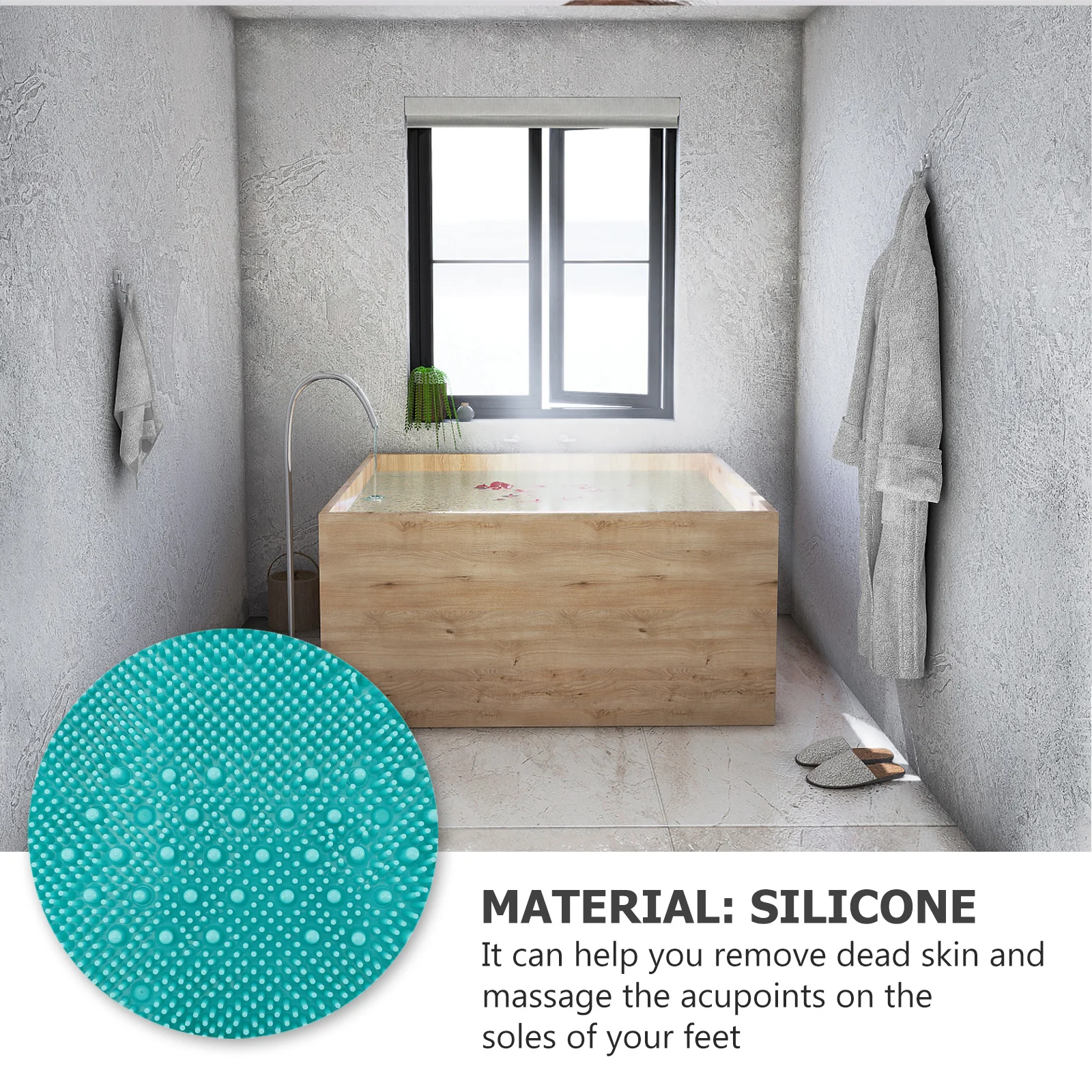 Coussin de massage des pieds en Silicone, 1 pièce, exfoliant, douche, épurateur pour l'élimination des peaux mortes, outil de bain antidérapant, fournitures de salle de bains, pieds