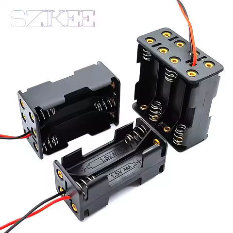 AAA Battery Holder AAA Double-Layer Battery Box AAA Battery Case AAA Box 4/6/8 Slots Battery Storage Box Series Connection