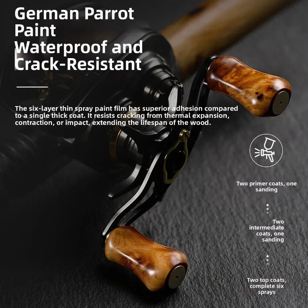 

Комплект ручек для рыболовной катушки из натурального массива дерева, захватывающая ручка для спиннинга, ручки для катушки, модифицированные аксессуары