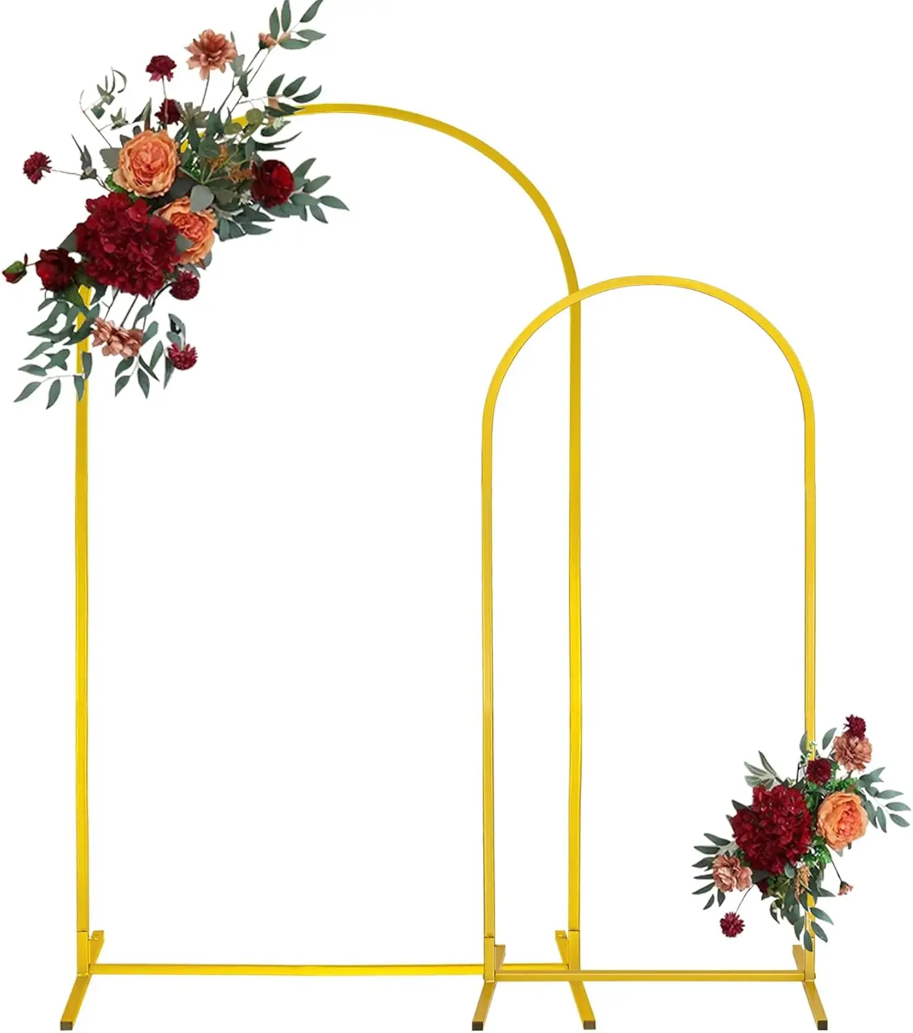 

Комплект из 2 золотых металлических подставок для свадеб и вечеринок, размеры 6 футов и 7,2 фута, декор для дома и улицы