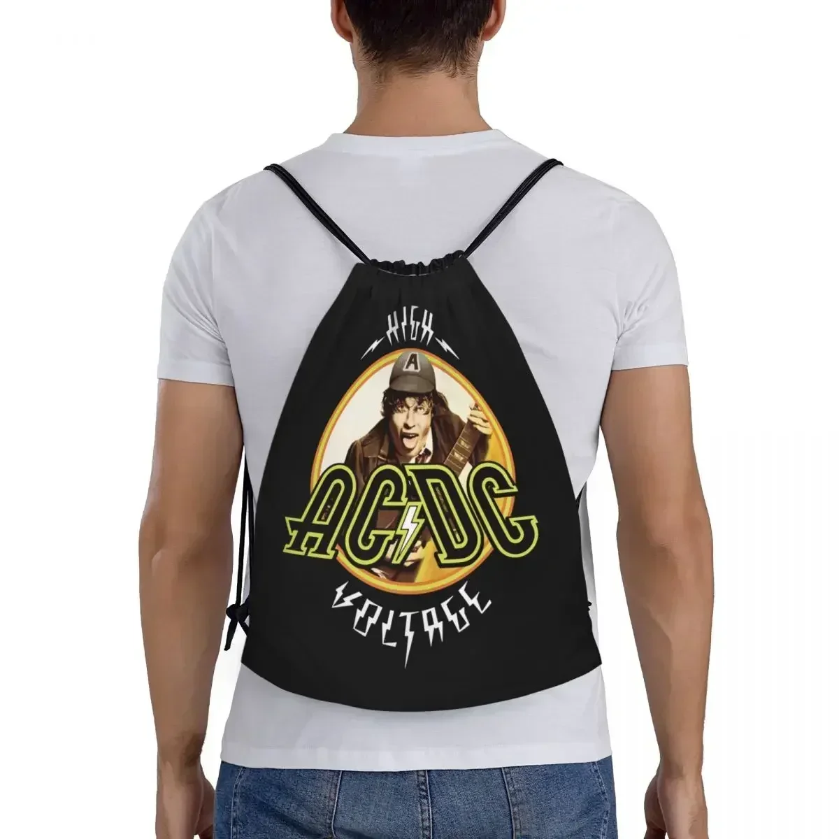 Mochila con cordón de música de Heavy Metal, bolsa de gimnasio deportiva para mujeres y hombres, mochila de entrenamiento de banda de rock australiano