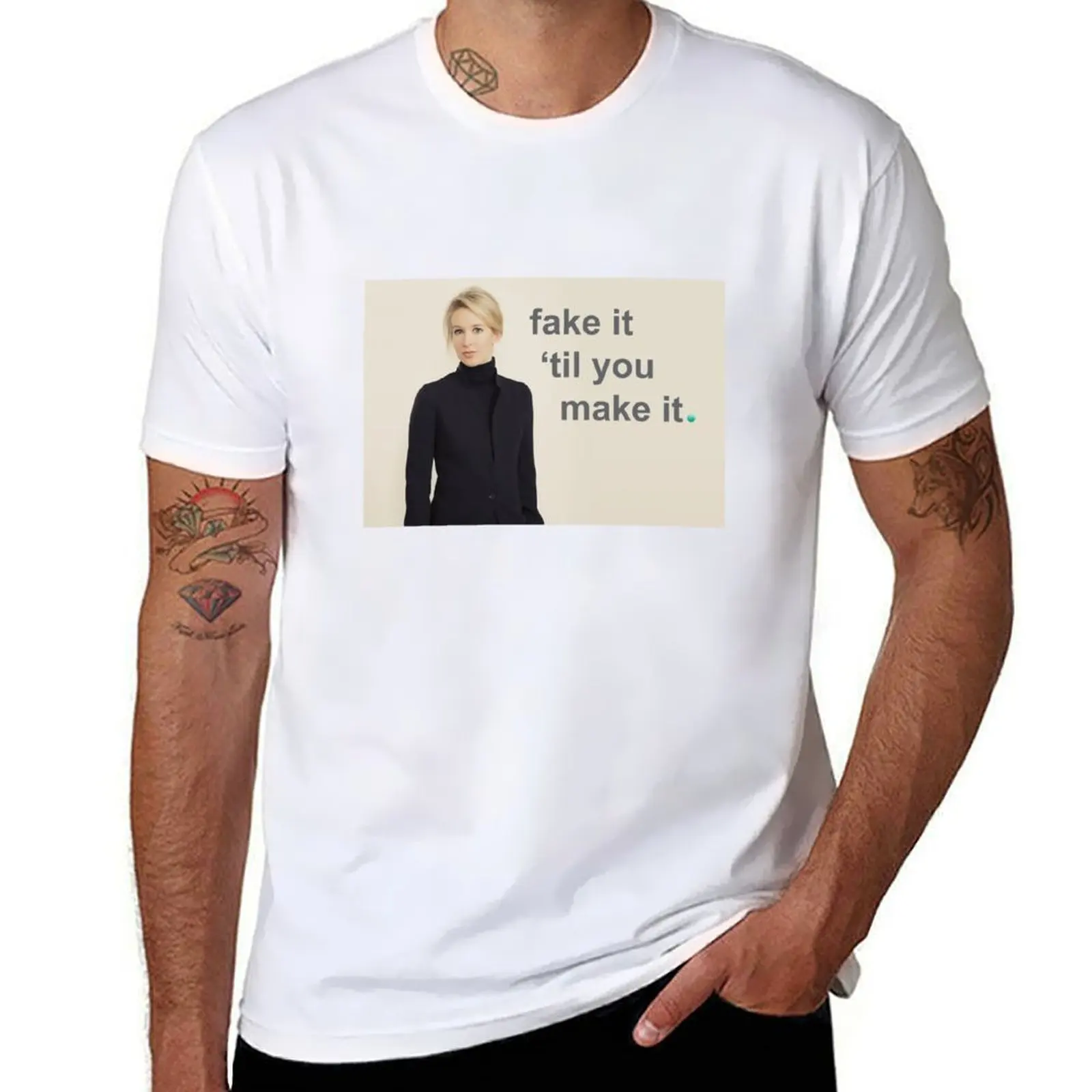 

Elizabeth Holmes Inspiration - Theranos T-Shirt man t shirts for men t shirts for man graphic tees cotton t shirt pack T-Shirt