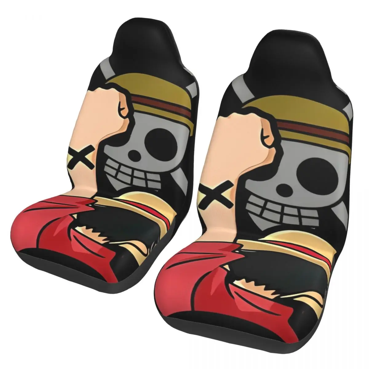

Универсальный чехол для автомобильного сиденья One Piece Monkey D Luffy, подходит для всех моделей, всесезонный, с рисунком черепа.