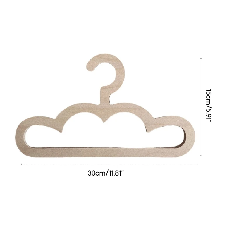 INS Nordic Wooden Bear Cloud Clothes Hanger Wall Hanging Coats Rack Baby Clothings Storage Display Dropship