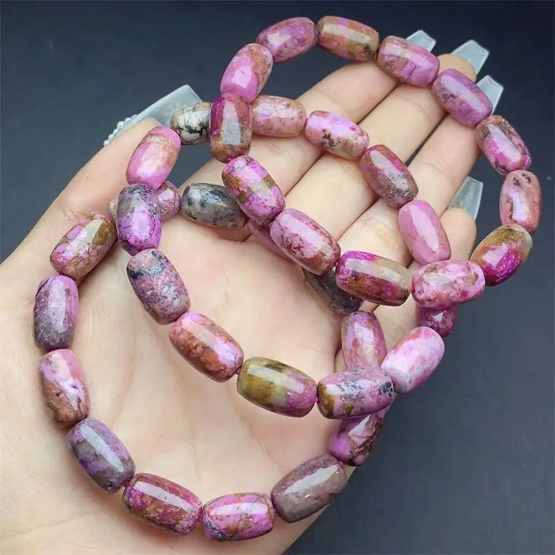 8-9MM Natural Crystal Specimen Bucket Bead Bracelet Crystal Yoga Reiki Healing Stretch Female Holiday Gift 1PCS
