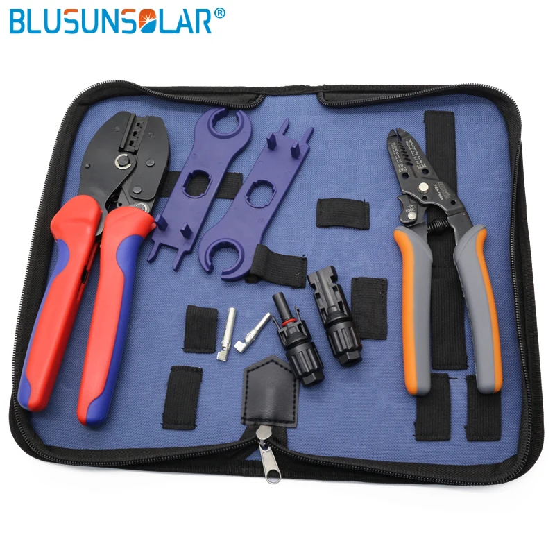 1 Set Photovoltaic Tool Set Crimping Pliers Kits Solar Tool Set with Crimper Stripper Cutter for MC2.5/4/6.0mm2 Connectors