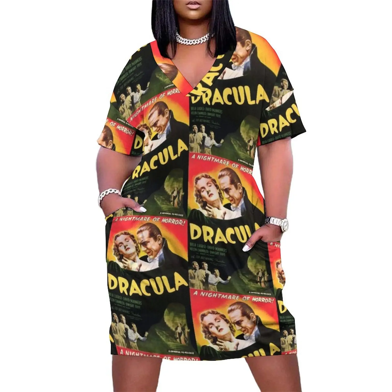 Dracula - Bela Lugosi. Loose Pocket Dress Women's summer skirt clothes for women Female clothing dress for women 2025