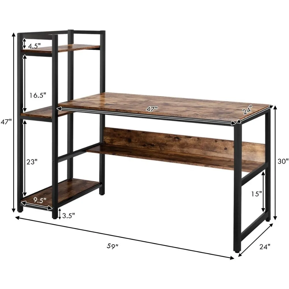 Computer tisch, 47 "x 24", rustikal