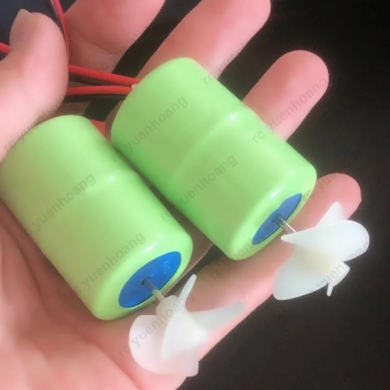 1 ペア DIY リモコン電源修正された防水モーター 3 V/5 V/8 V 5000/8000/13000RPM 水中スラスター RC 餌/タグボート用