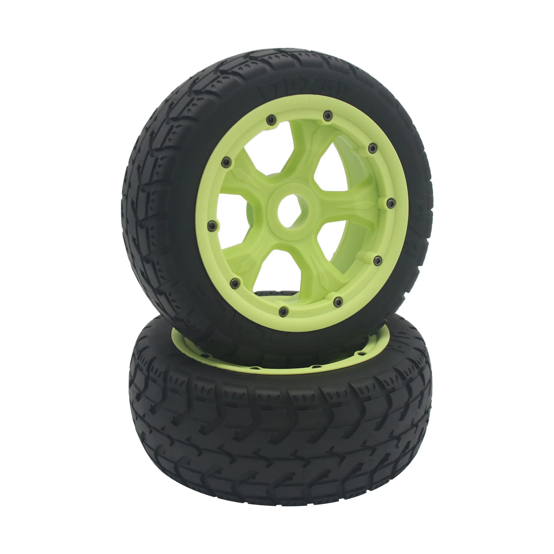 FLMLF Rc Car Front or Rear Complete Road Tires with Nylon Wheel Hub for 1/5 HPI ROVAN KINGMOTOR BAJA 5B 5SS BUGGY PARTS