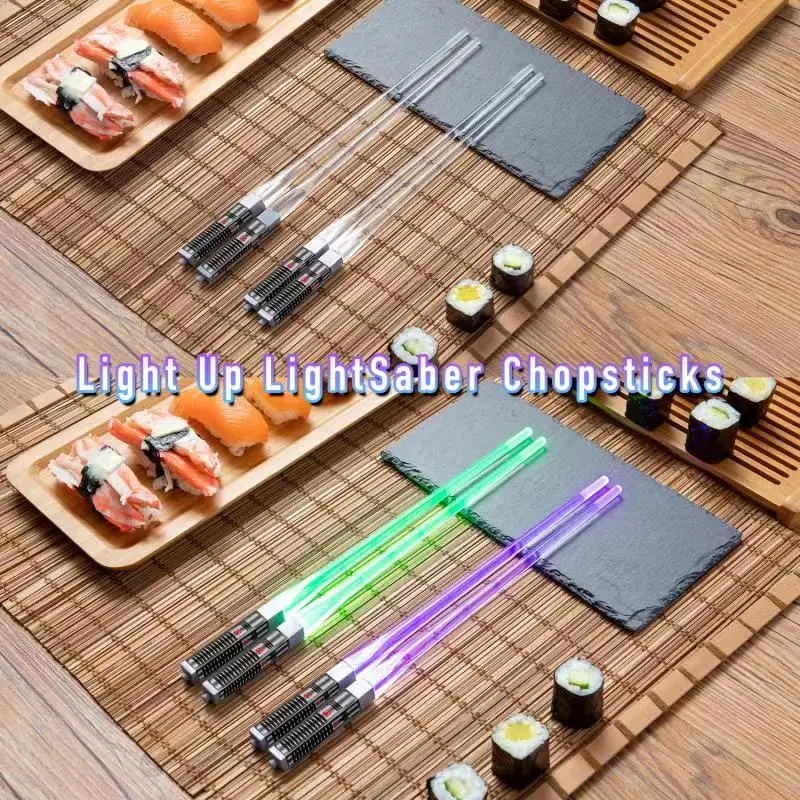 Lichtschwert-Esslöffel für Outdoor-Nacht-Camping und Picknick, Beleuchtete Esslöffel für Sushi – Detail 2