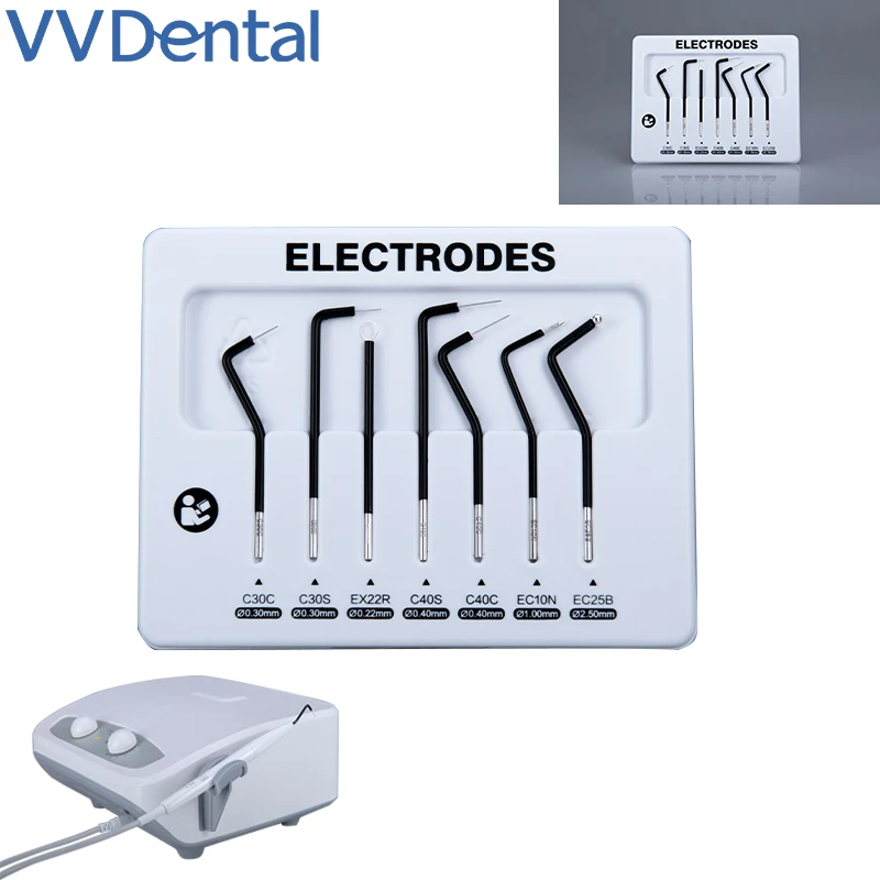 VVDental 7Pcs/set Dental Electrosurgery Tips Electrode Tips for Oral Surgery Reusable Fit ES-20/ATS-S1 Electrosurgery Unit