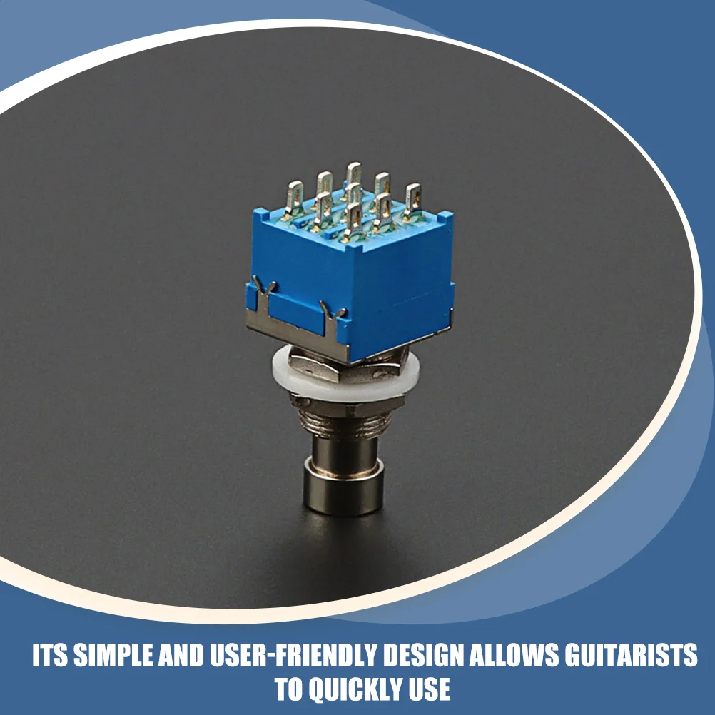 

Guitar Foot Switch 9 Pin Metal Pedal for Amplifier Effect Stomp Box Latching Compatible with Guitar Supplies Gear
