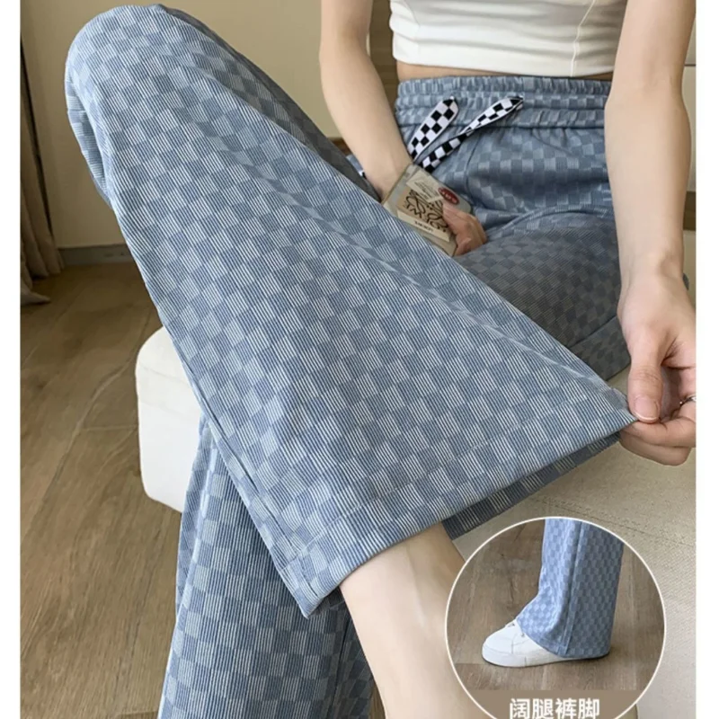 2023 New Wide-leg Pants Casual Pants Female Spring Straight Leg Pendant Feeling Fat Sister Summer Pants Loose Slimming