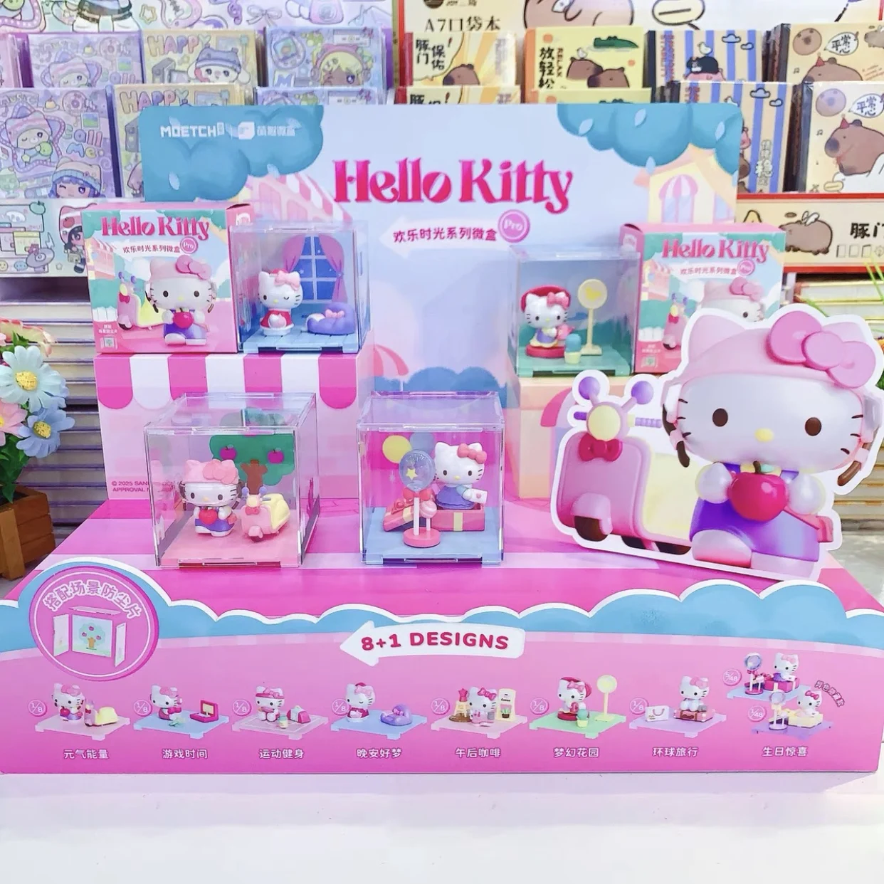 

Sanrio Kawaii Hello Kitty Happy Time Series Micro Box Pro Surprise Blind Box Doll Ornament Trend Figure Children Birthday Gift