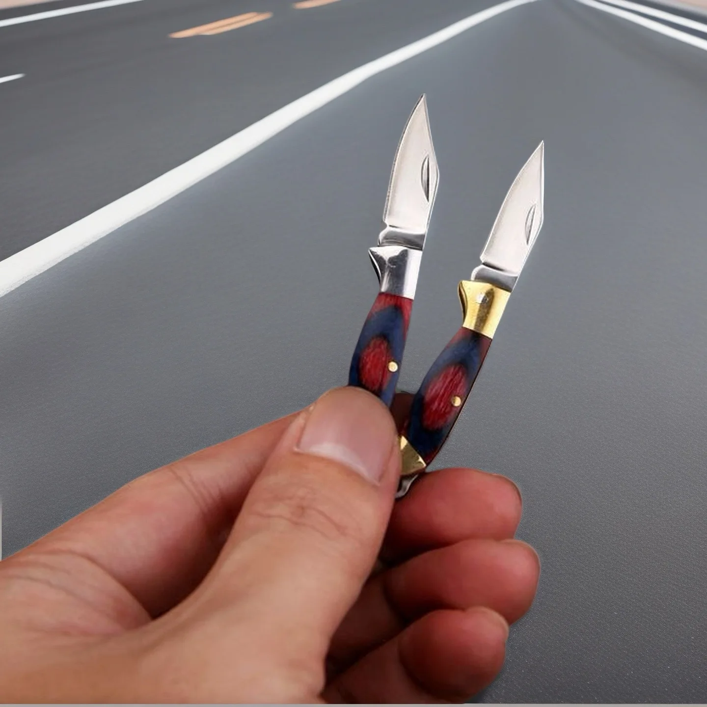 Mini Knife for Unpacking Express Delivery, Pocket Fruit Knife, Keychain, Decorative Chain, Portable Unboxing Knife