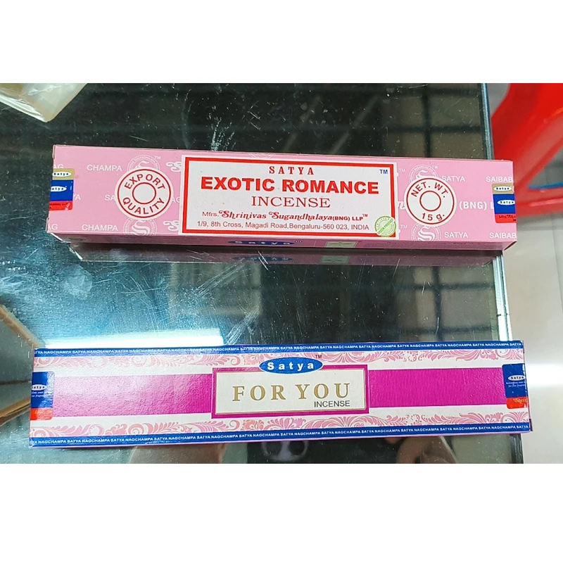 

Ароматические палочки Satya Exotic Romance & For You, ручной работы, с ароматом масалы, AGARBATTI, 15 г