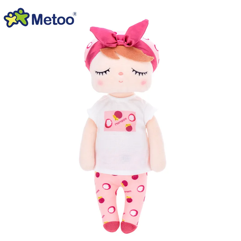 Metoo-Muñeca de peluche de serie completa para niños, juguete de peluche Original de Angela, con rizos, frutas de Ángel, vestido de boda, regalo para bebés