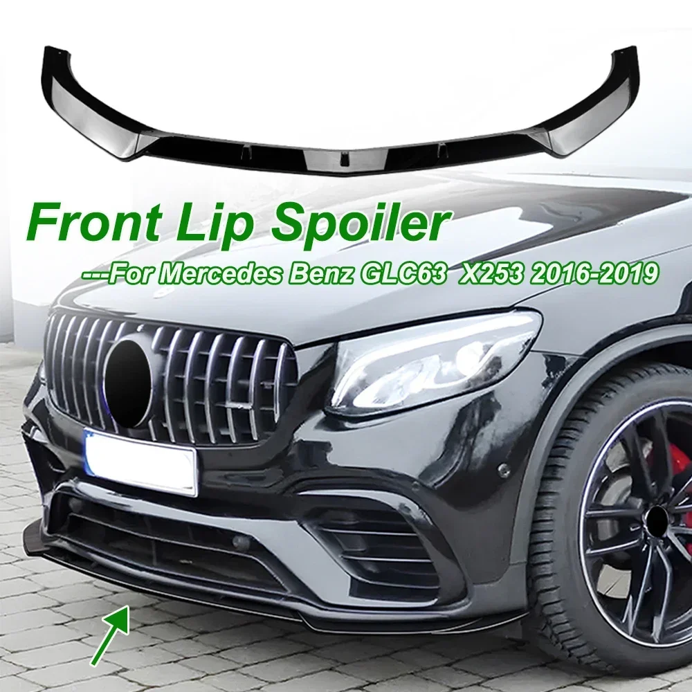 For 2016-2019 Mercedes-Benz GLC63 X253 AMG early model front lip spoiler car front bumper shovel modification kit