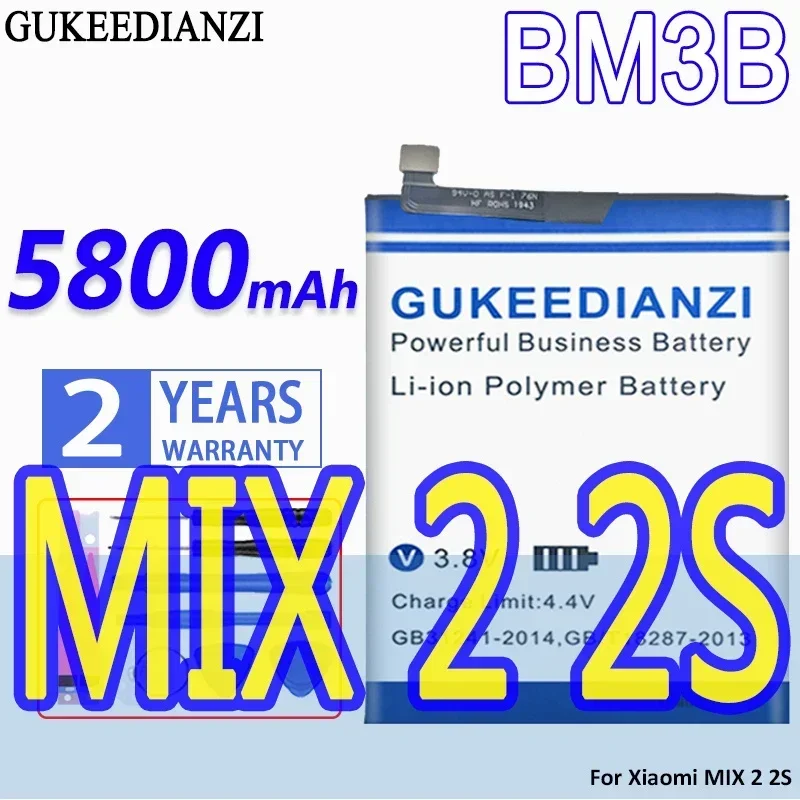 

BM3B 5800 мач GUKEEDIANZI Аккумулятор для Xiaomi MIX 2 2S MIX2 MIX2S Высококачественный аккумулятор + Бесплатные инструменты