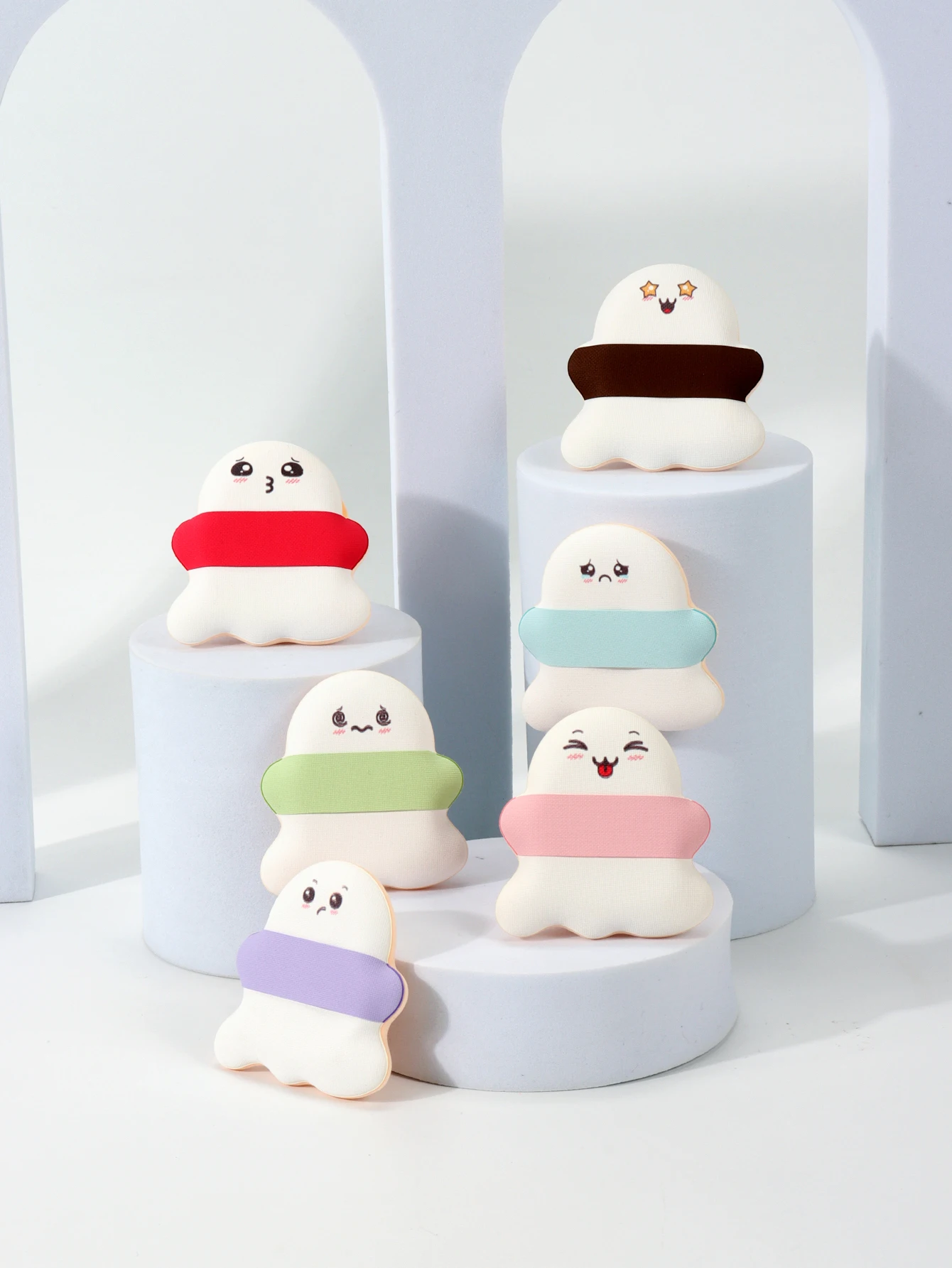 2/5/10 Sopro de pó de maquiagem ultrafino; Uso úmido ou seco; Sopro de pó com almofada de ar; Esponja de maquiagem portátil multifuncional