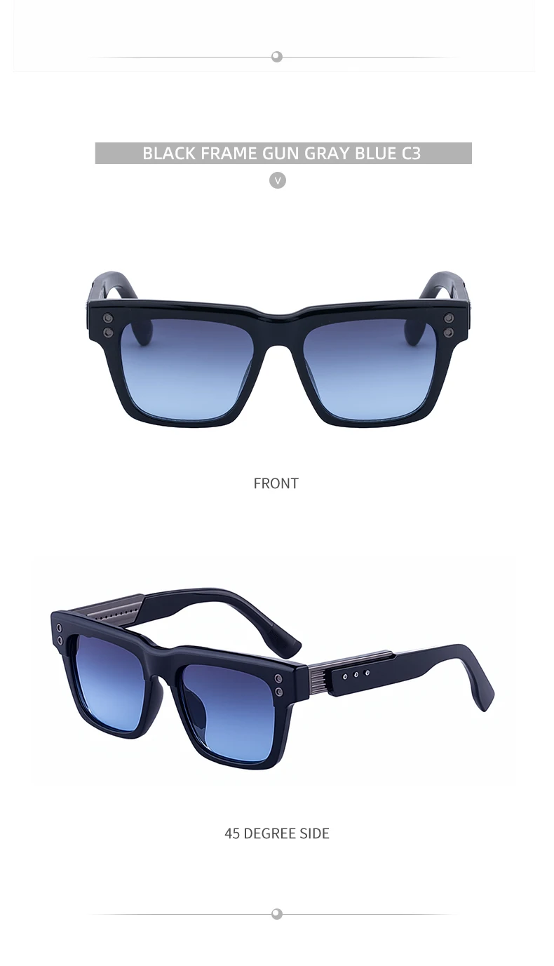 Übergroße klassische quadratische Punk-Sonnenbrille für Herren, 2025, Luxusmarke, Vintage-Fahrsonnenbrille für Herren, Steampunk-Brille, UV400 – Detail 15