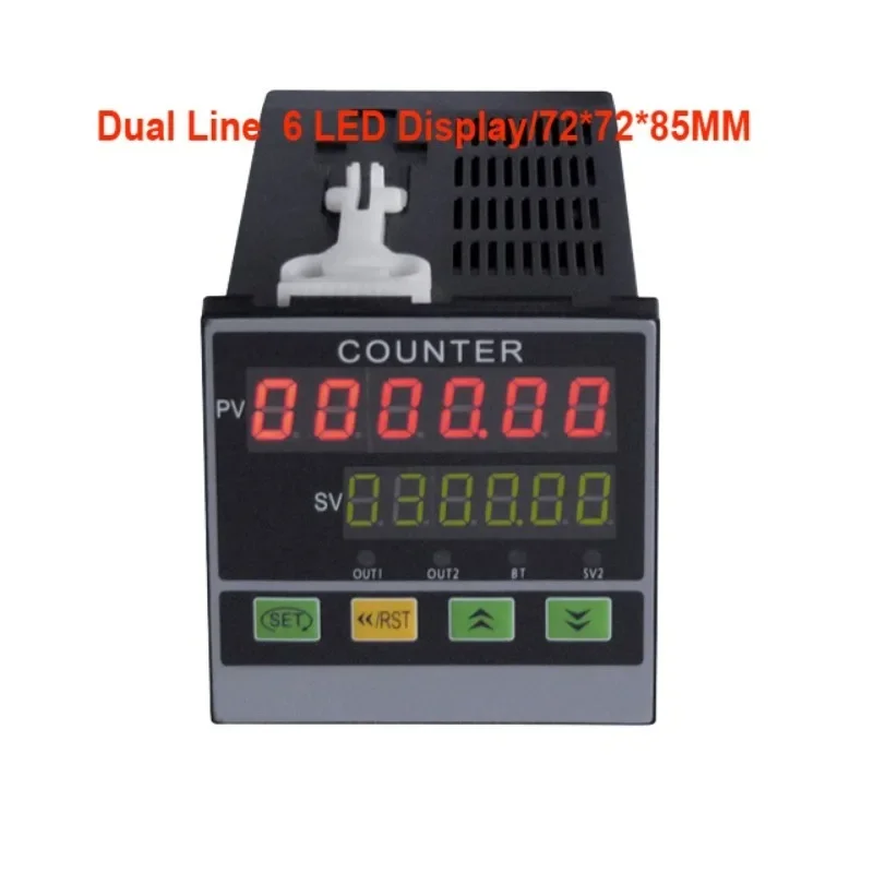 DPF Digital Electrical RPM Frequency Tacho Panel Counter Meter/6 LED Display RPM  Linespeed Meter 24Vdc/AC220V