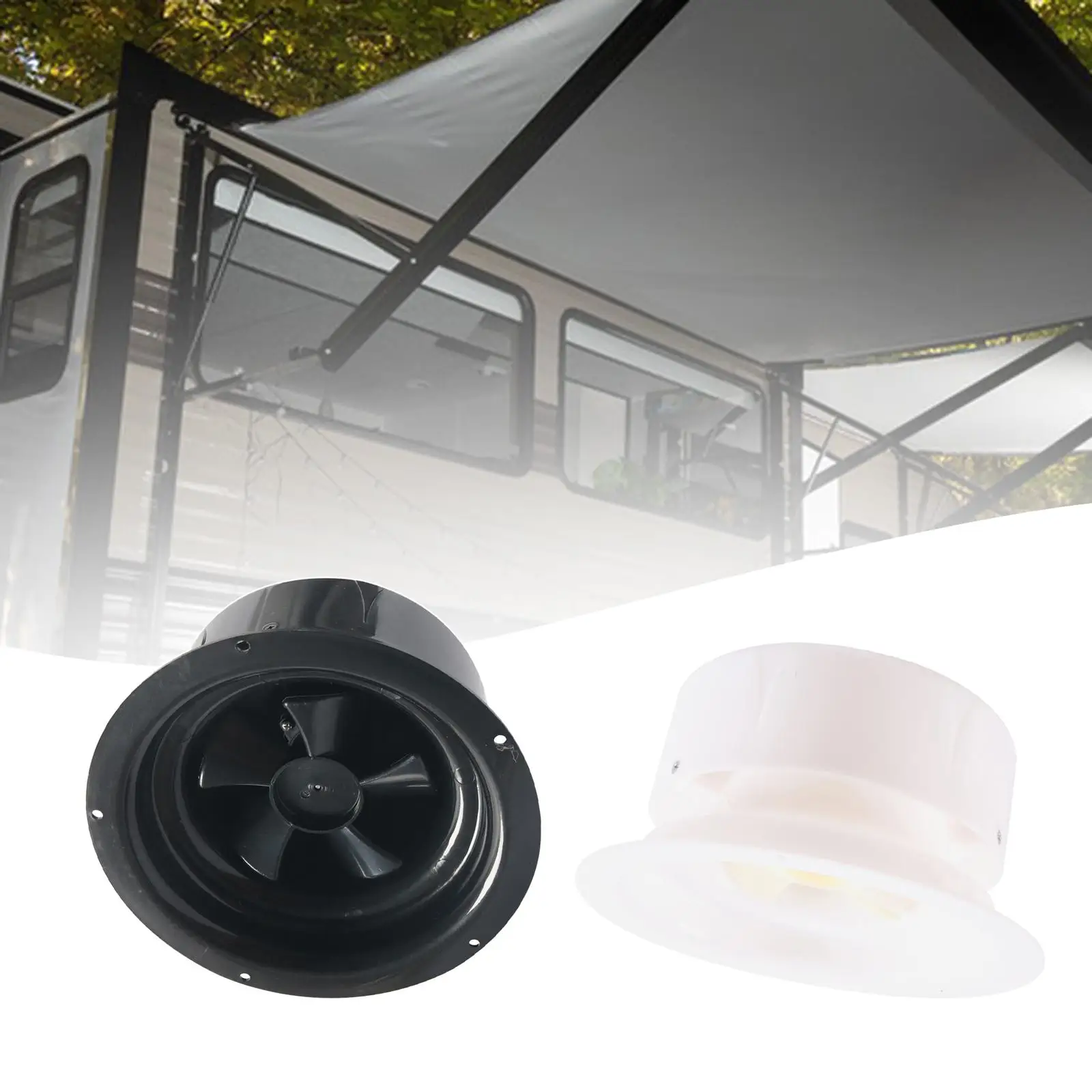 

Ventilation Fan Accessories 2.4V Solar Powered Energy Saving Easy to Install Ceiling Fan for Trailer