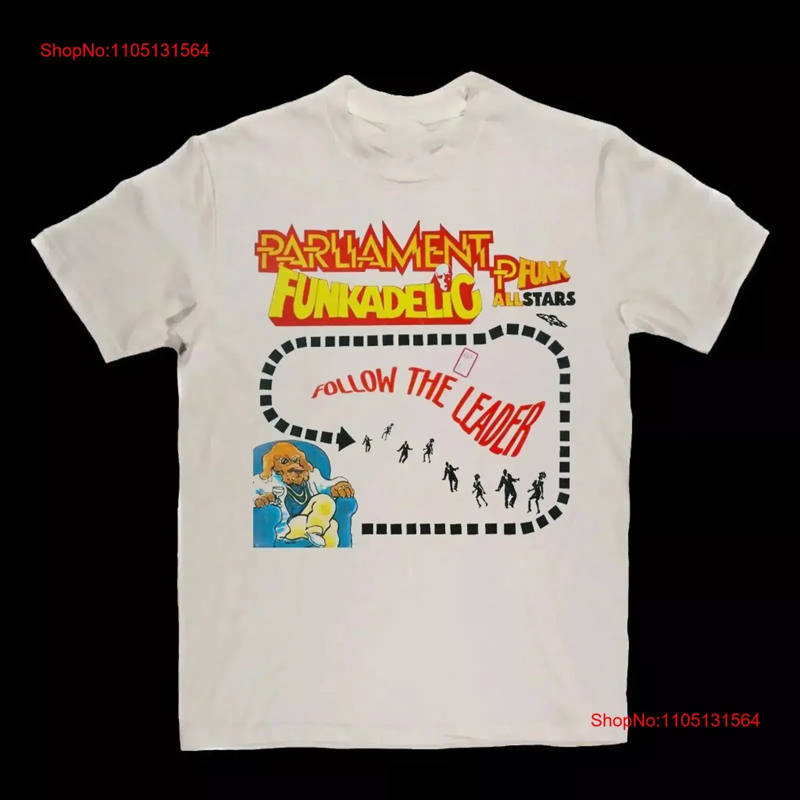 Parliament Funkadelic P Funk All Stars Follow The Leader white shirt NI1366 vintage Washed Breathable Top For Everyday Wear