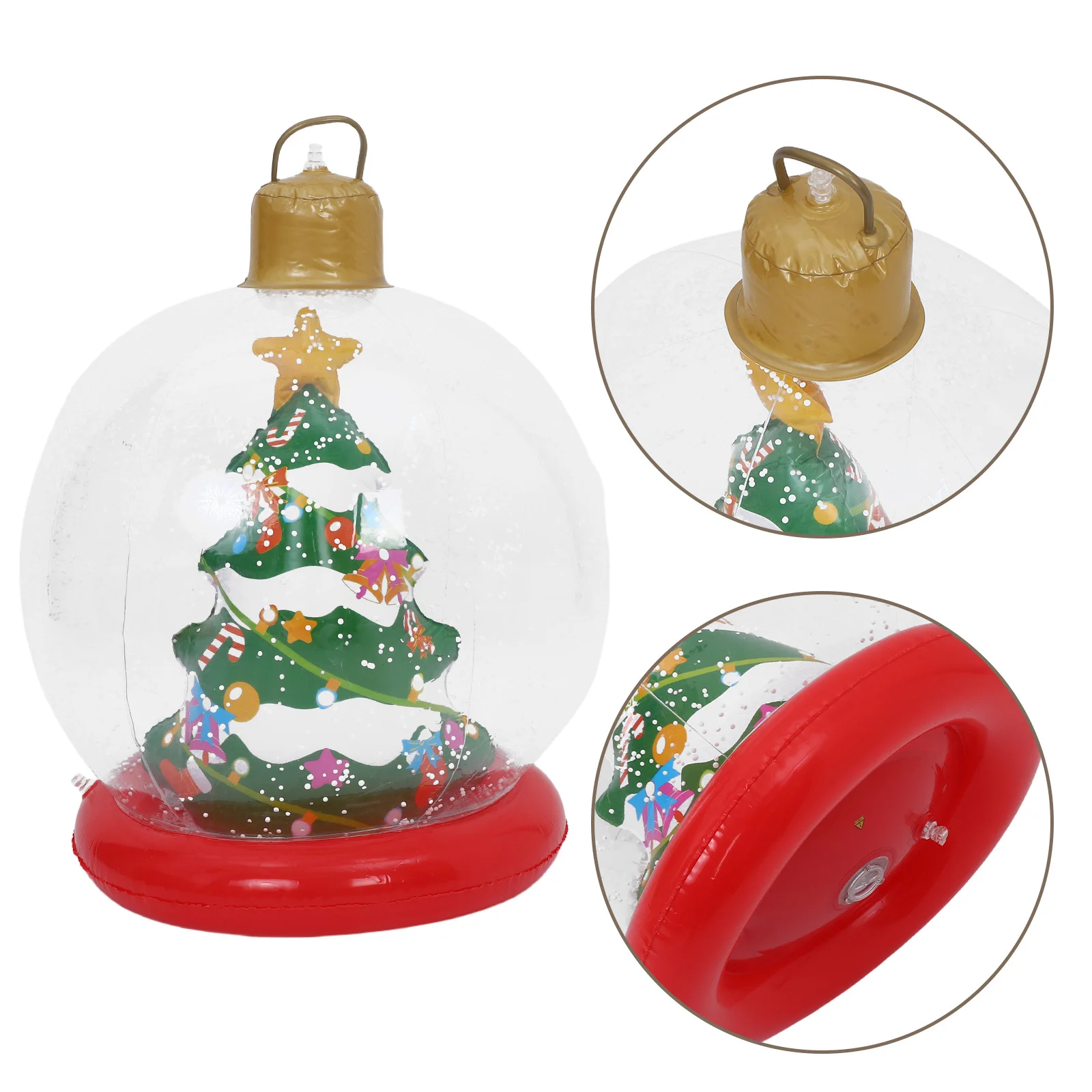 

23.6 Giant Inflatable Christmas Ball Outdoor Blow Up Bauble LED Light PVC Outdoor Christmas Decoration PVC Inflatable Ornament