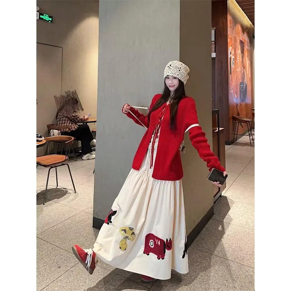 

Faionable Long Sve Sweater Versatile Simple Artistic Harajuku New ular Knitwear Ele Trendy Lazy Japanese Sle Ins