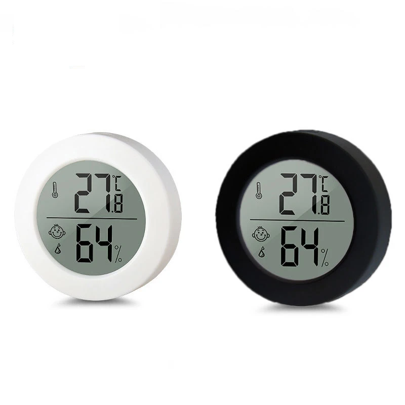 New CX1030 Thermohygrometer Round Smiley Face Digital Thermohygrometer Home Thermometer Car Thermometer