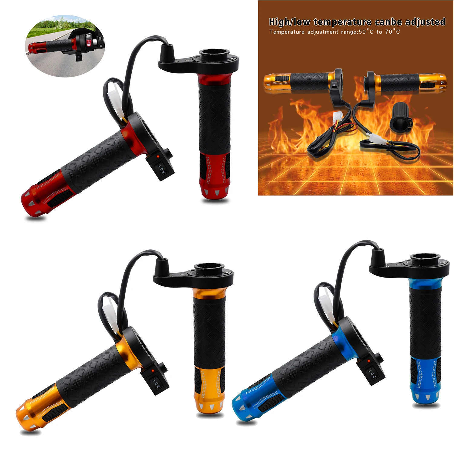 

Универсальная зимняя ручка для мотоцикла, алюминиевый сплав, 12 В, 25 Вт, ручки с электрическим подогревом, руль