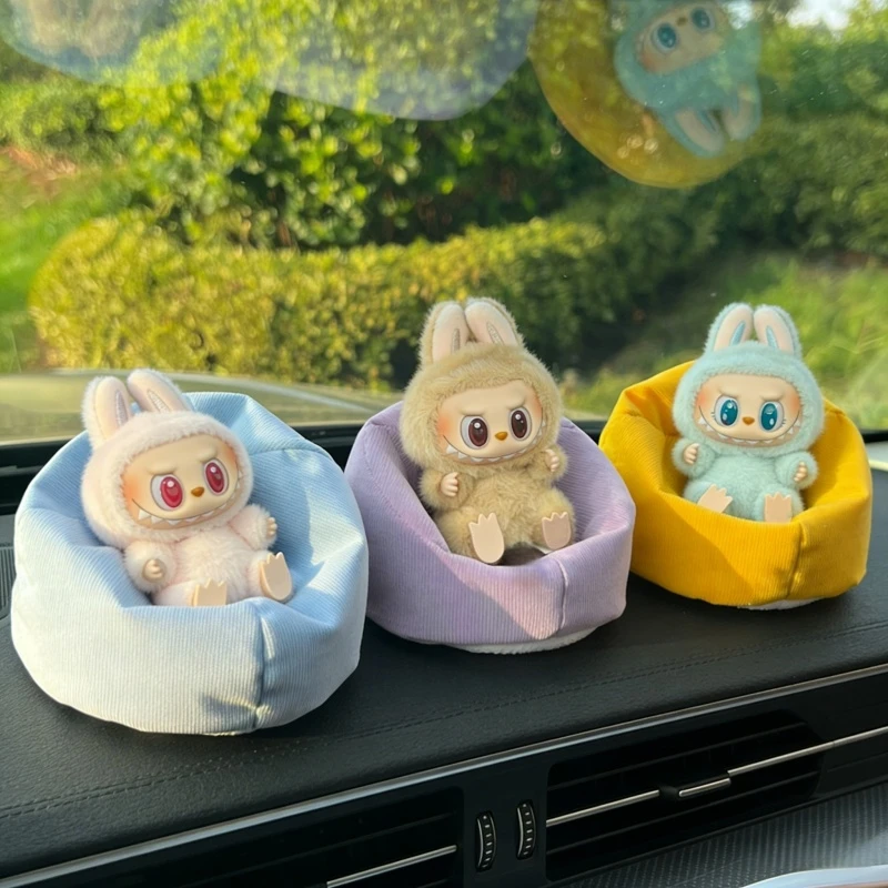 Sofá Mini Labubu de 17cm: Boneca Fofa para Carro, Sofá Decorativo, Acessórios para Bonecas Humanas, Brinquedo Infantil, Presente de Aniversário