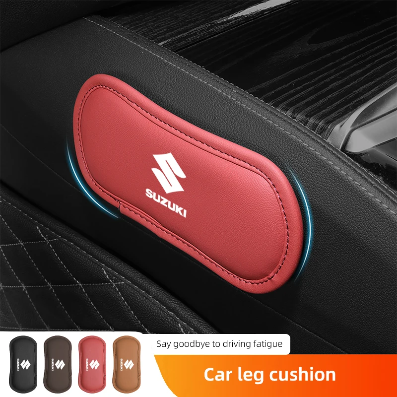 Almofada de Couro Elástica para Joelho e Apoio de Braço para Carro, Acessórios Essenciais para Suzuki Alto, Baleno, Vitara, DZire, Swace, Swift, Jimny, Ignis