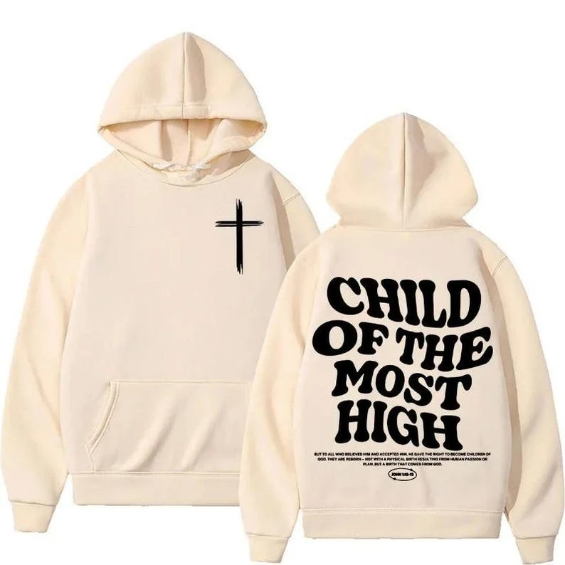 Aesthetic Bible Verse Hoodies Faith Hoodie Jesus Sweatshirt Christian Gift Casual Pullover Oversized Long Sleeve Thermal Hoodie