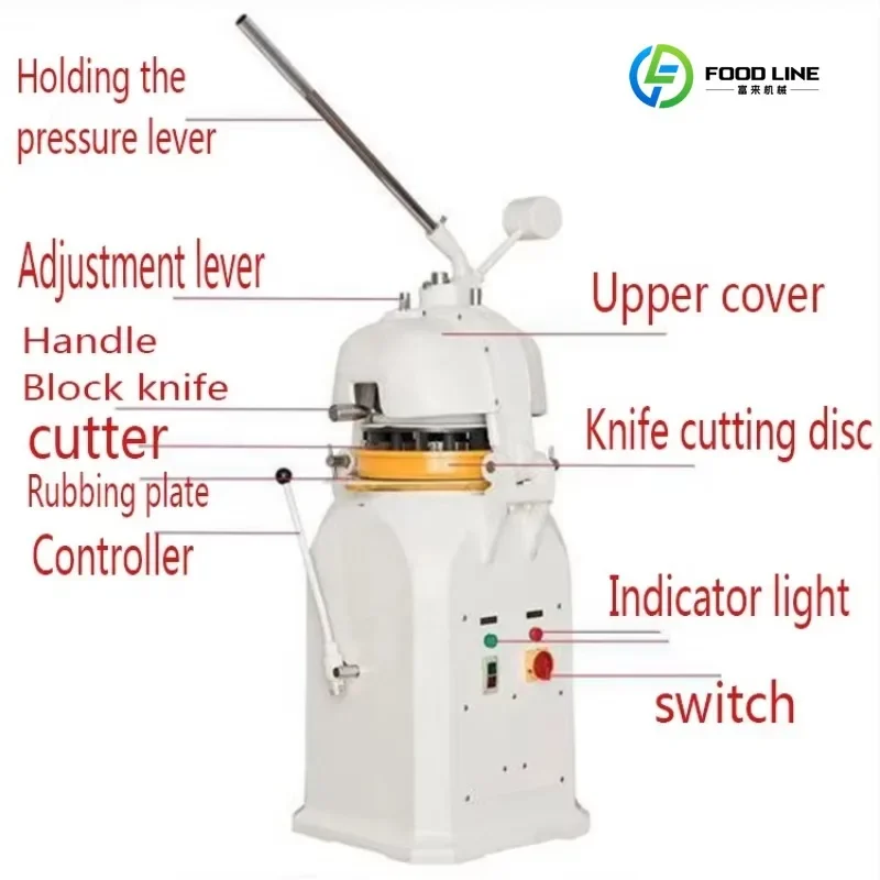 FL Cutter Commercial Bakery Bread Dough Ball Bun Making Machine Semi Automatic Dough Divider Rounder Machine Customized