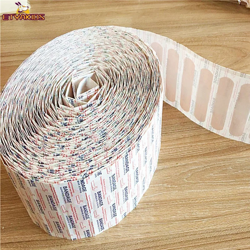 100pcs/lot Elastic Wound Dressing Band Aid for Children Kids Breathable Skin Tape Patch Adhesive Bandage First Aid Patches