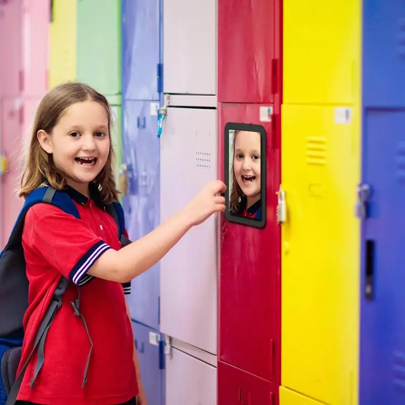 Magnetic Locker Mirror Rectangular Magnetic Mirror For School Locker Smooth Locker Accessories For Bathroom Household