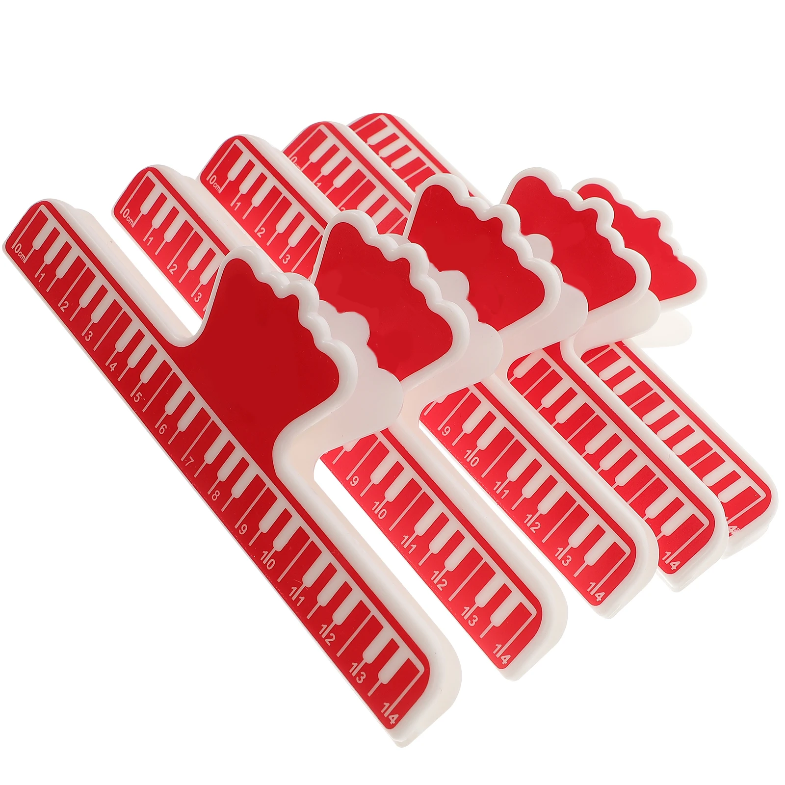 

5 Pcs Red Piano Music Score Clip Sheet Holder Bookshelf Page Clips for Guitar Accessories with Durable ABS Material