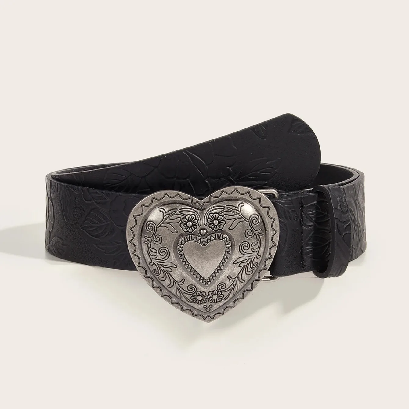 Vintage Love Sculpture Fashion Y2K Exquisite Women's Belt Young Jeans Work Style Belt Suitable for Daily Wear