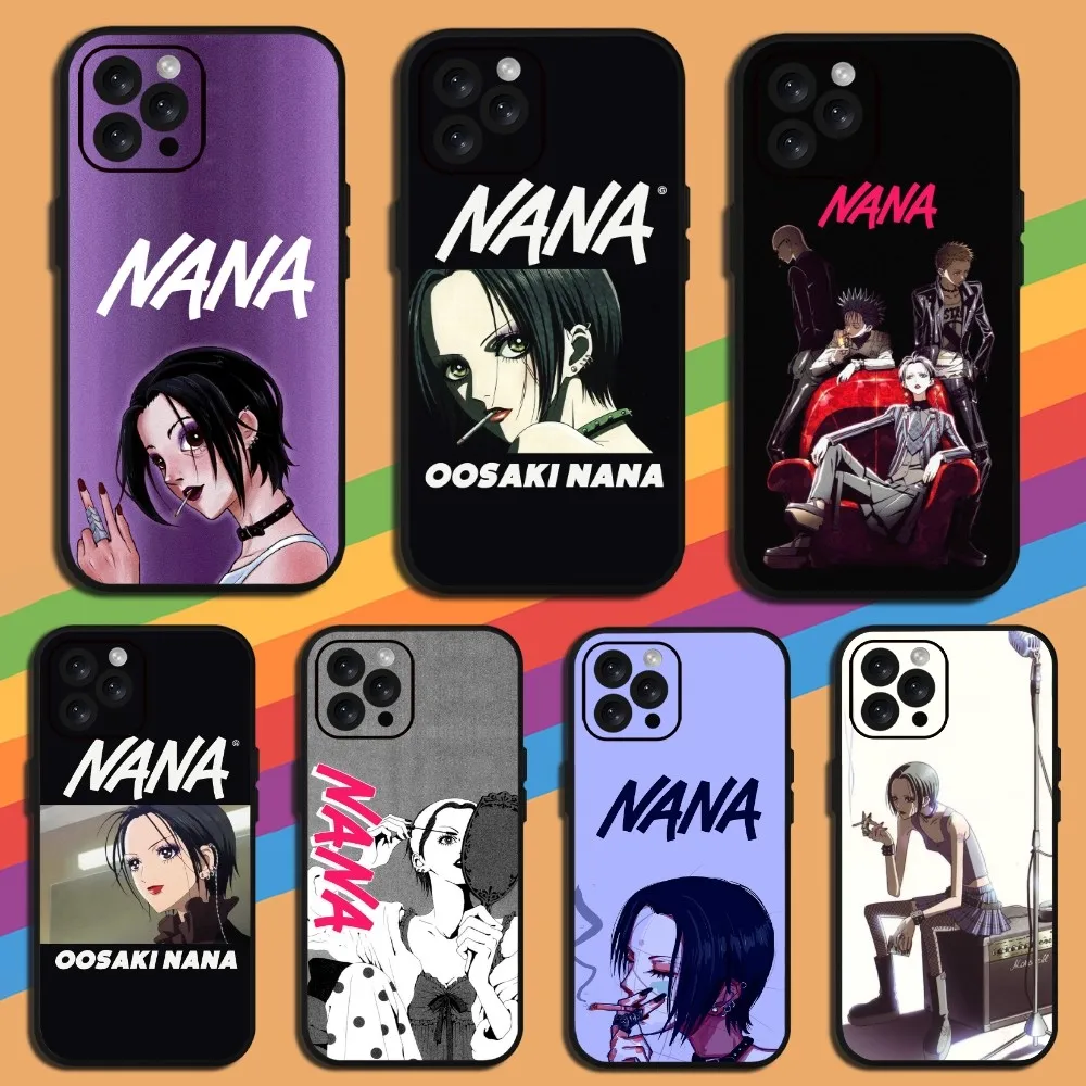 Anime Nana Osaki Line  Phone Case For iPhone Mini 11 12 13 14 15 Pro XS Max X Plus SE XR Shell