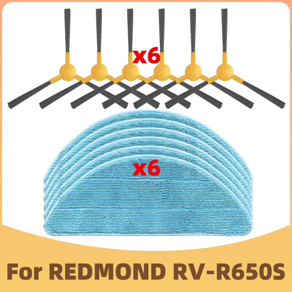 Compatible For Redmond RV-R650S Robot Vacuum Cleaner Spare Parts Side Brush Mop Rag Replacement