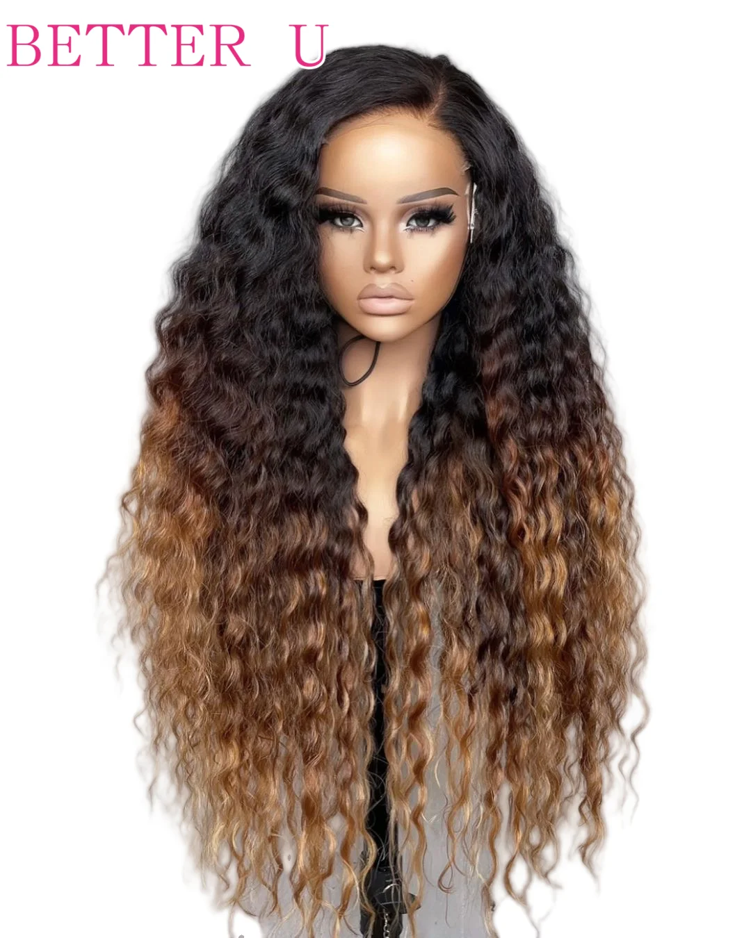 أومبير العسل البني موجة عميقة 13x4 13x6 الدانتيل الجبهة خصلات الشعر المستعار الإنسان البرازيلي قبل قطعها شعري شعر بشري مجعد الباروكات للنساء #4