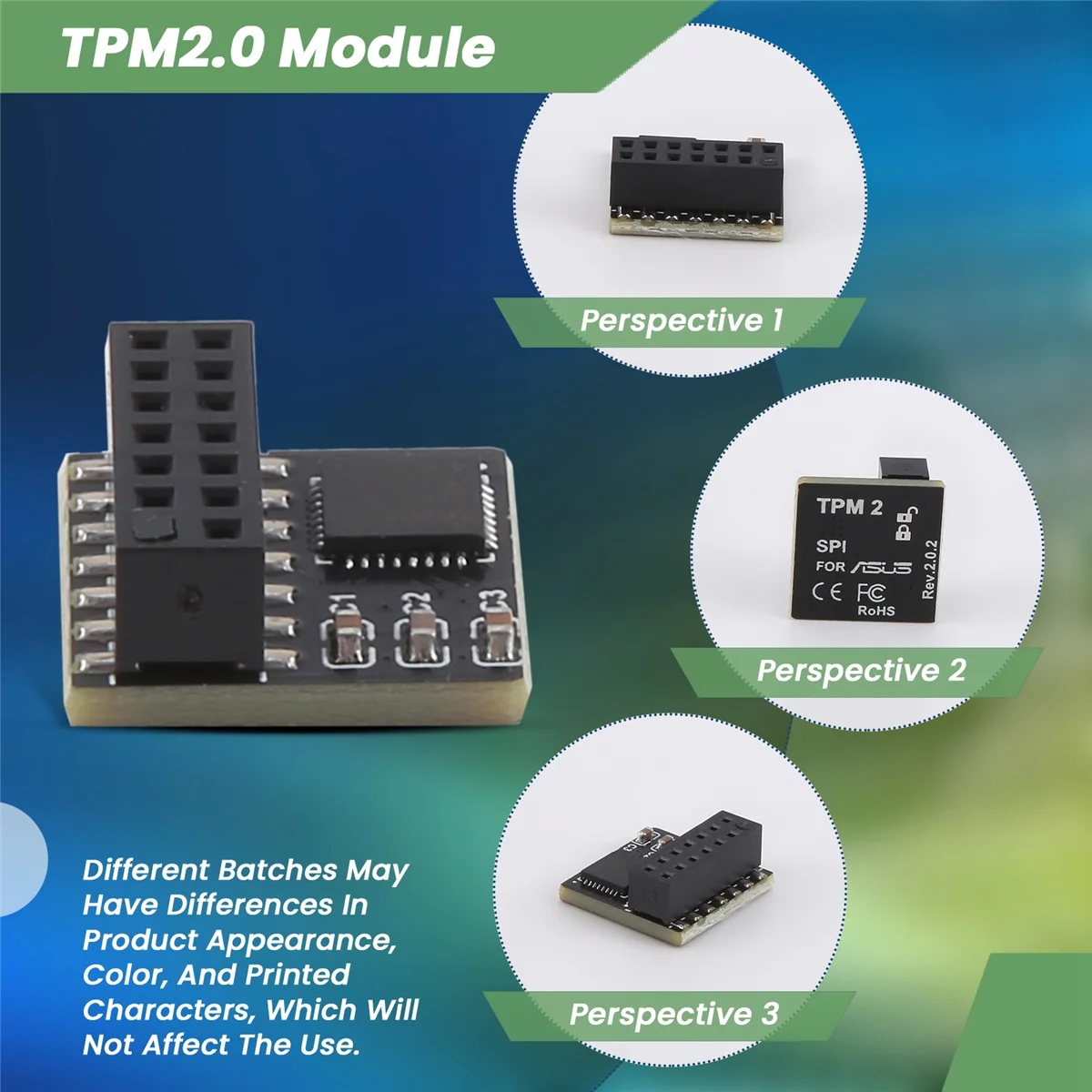 Imagem -05 - Módulo de Segurança Tpm para Asus Plataforma Confiável Paralela Tpm Spi Módulo Multifuncional Portátil