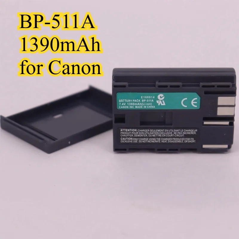 W pełni odtworzony akumulator zamienny BP-511A 1390mAh do Canon EOS 5D 50D 40D 30D 20D 1D Mark II 1Ds Mark II DV XL2 XL1s