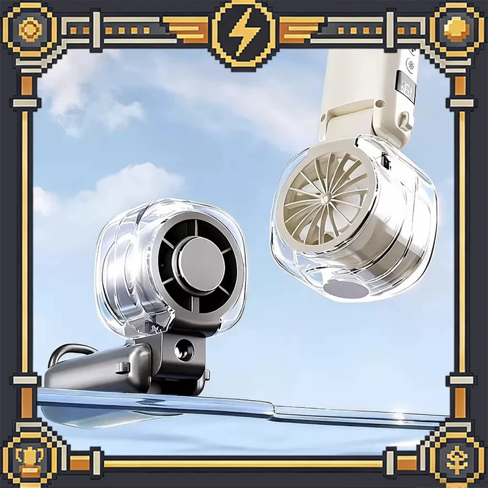 

Aler s-654 Handheld Fan LED Intelligent Digital Display Handheld Small Fan Semiconductor Refrigeration Cooling low Noise Gifts